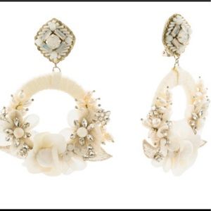 Ranjana Khan- Handmade In India Embroidered Flower Earrings